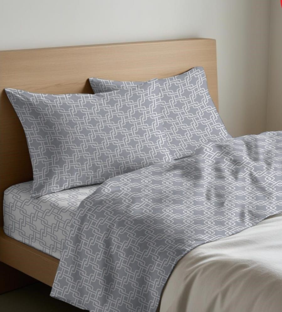 I SOGNI COMPLETO LETTO STAMPATO A UNA PIAZZA E MEZZA PURO COTONE E SOTTO CON ANGOLI DISEGNO 2110 RIGA