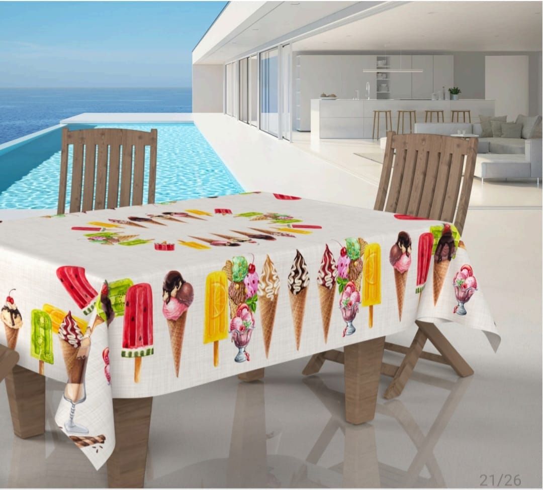 ICE CREAM TOVAGLIA TAVOLA SENZA TOVAGLIOLI 150X250 GI.PE.TEX