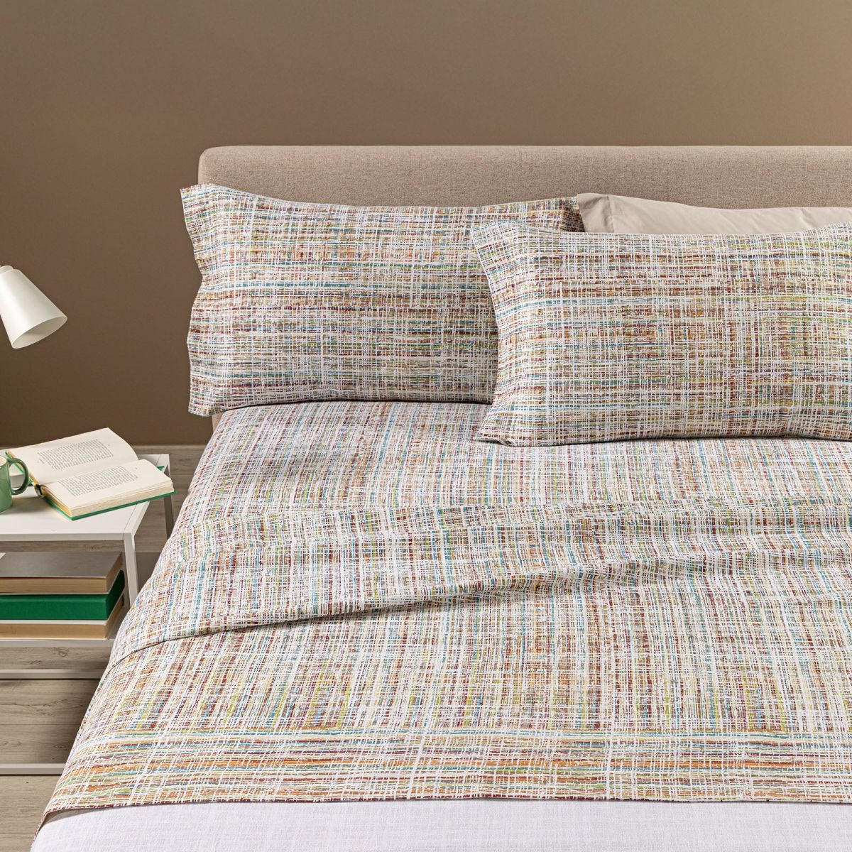 TRAPUNTA CALEFFI IN MORBIDA MICROFIBRA MATRIMONIALE DAMASCO