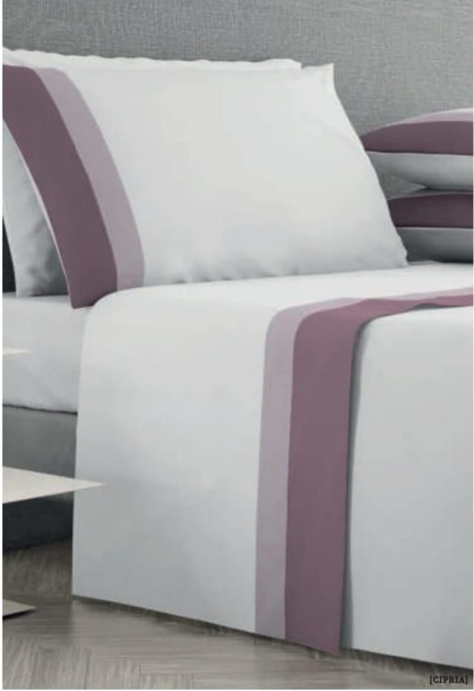 COMPLETO LENZUOLO MATRIMONIALE COTONE DERN BIANCALUNA