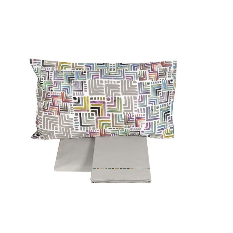 COMPLETO LENZUOLO COPRILETTO MATRIMONIALE MASAI MISS TERRY BIANCALUNA