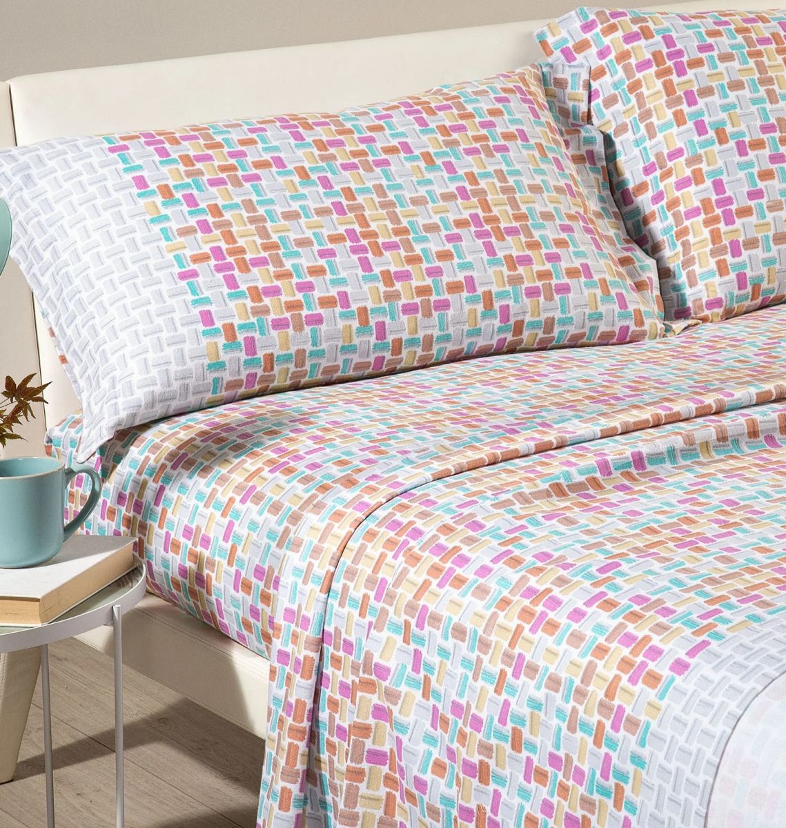 TRAPUNTA CALEFFI IN MORBIDA MICROFIBRA MATRIMONIALE DAMASCO