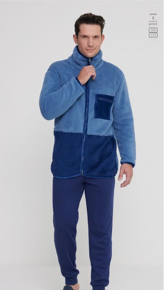 PANTOFOLA UOMO VELLUTO E CORAL FLEECE PF2993 NOI DI NOTTE