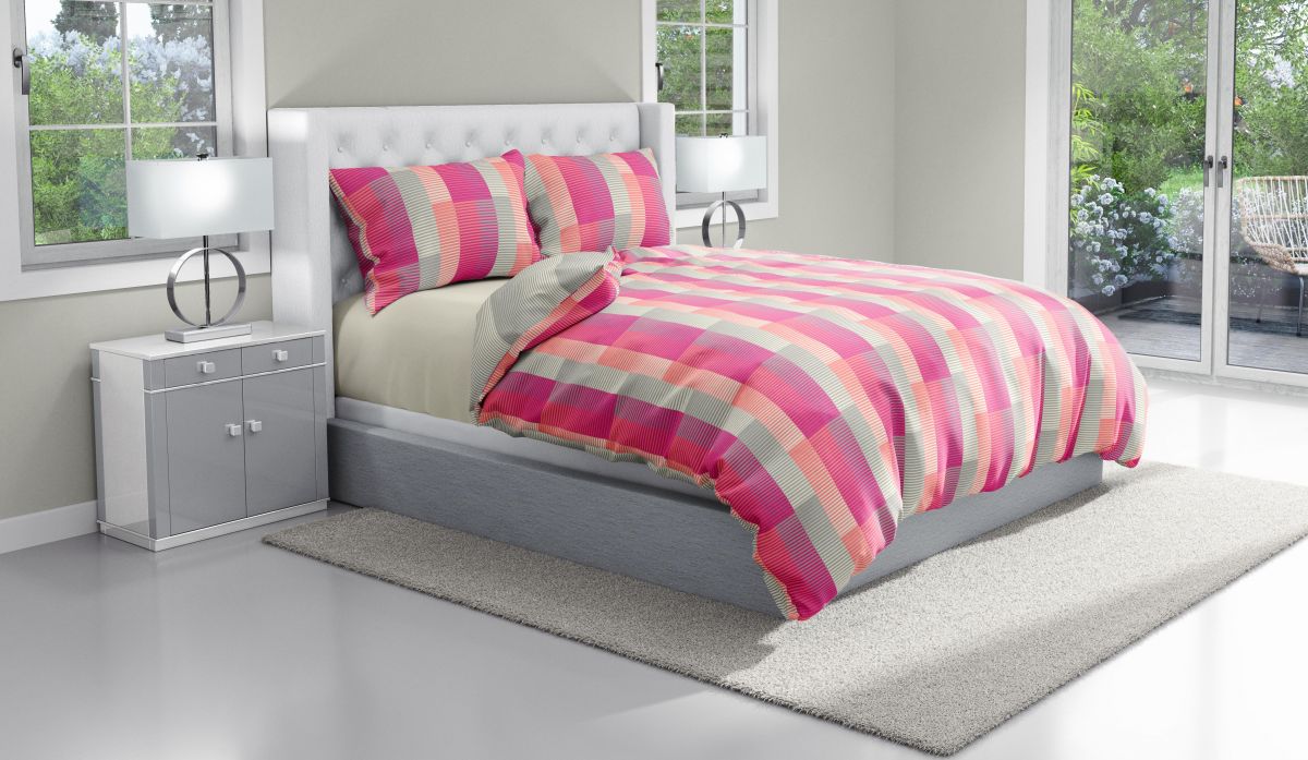 PARURE COPRIPIUMINO MATRIMONIALE BAIA MISS TERRY BIANCALUNA