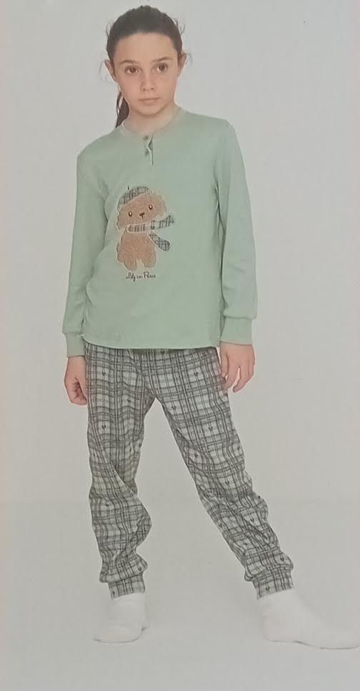 PIGIAMA DONNA SERAFINO IN CALDO COTONE PANTALONE CON POLSINO  FA8782 NOI DI NOTTE