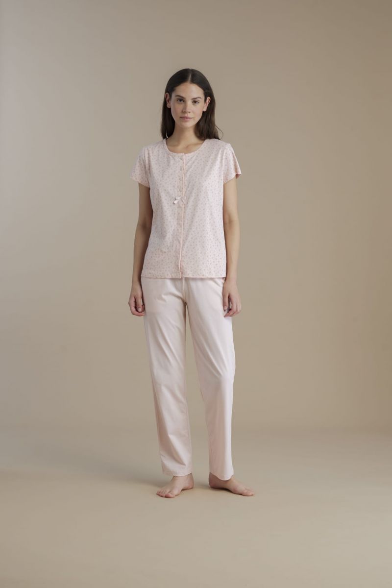 PIGIAMA DONNA COTONE SPALLA LARGA PANT.CORTO FA8208AB