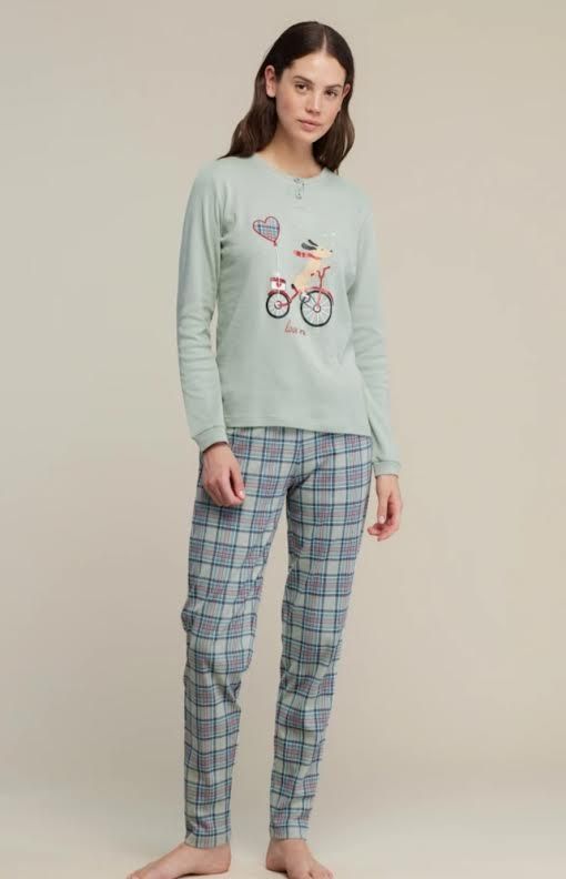 PIGIAMA DONNA SERAFINO IN CALDO COTONE FA8775PS NOI DI NOTTE