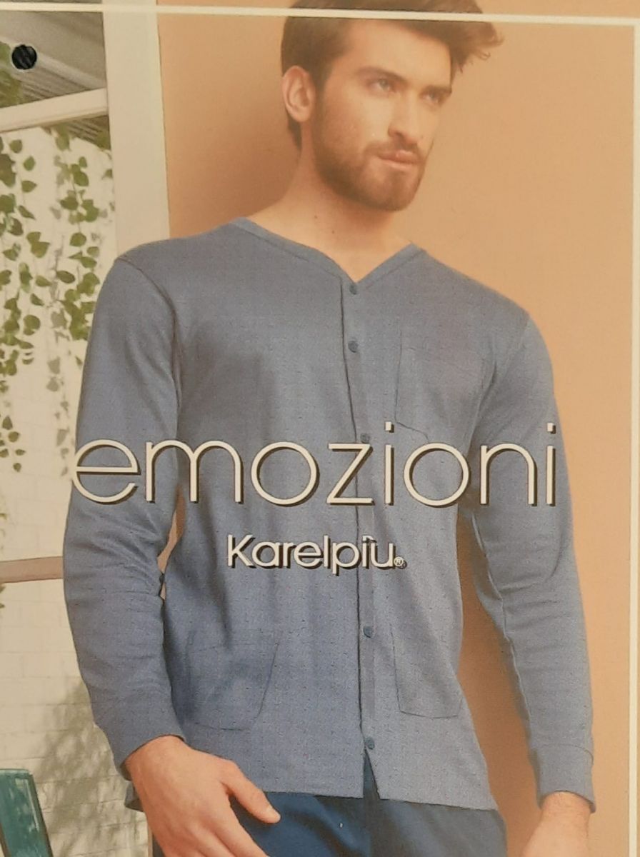 PIGIAMA UOMO CINIGLIA MANICA LUNGA APERTO FC2554PS