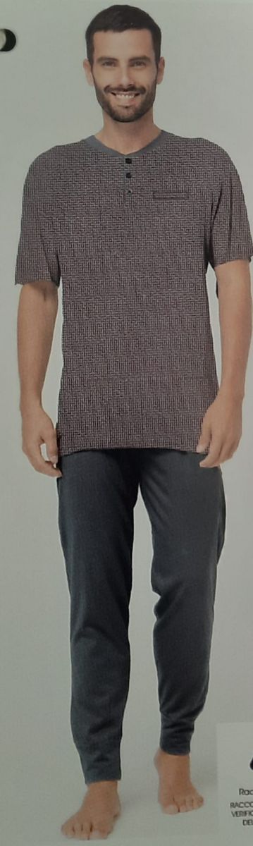 PIGIAMA UOMO COTONE MANICA CORTA E PANTALONE LUNGO E CORTO  KC21813UX  KARELPIU