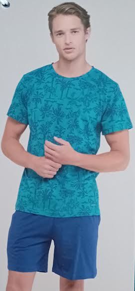 PIGIAMA UOMO IN COTONE MANICA CORTA PANTALONE CORTO FC2864 NOI DI NOTTE NOITTE