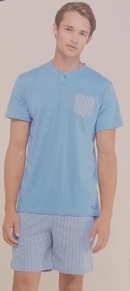 PIGIAMA UOMO IN COTONE MANICA CORTA PANTALONE CORTO FC2864 NOI DI NOTTE NOITTE