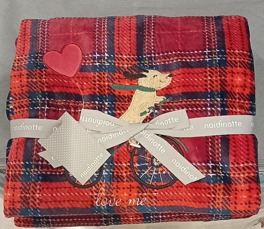 FIOCCO PLAID IN MORBIDA MICROFIBRA FLANEL CON SHERPA COLORATO 200X220