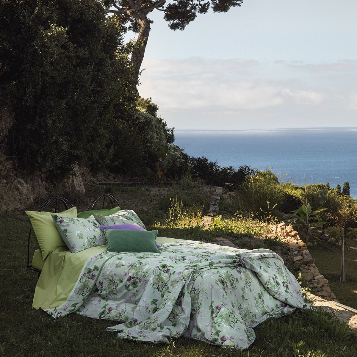 COPRILETTO MATRIMONIALE TRAPUNTATO IN PERCALLE GALUCHAT FAZZINI