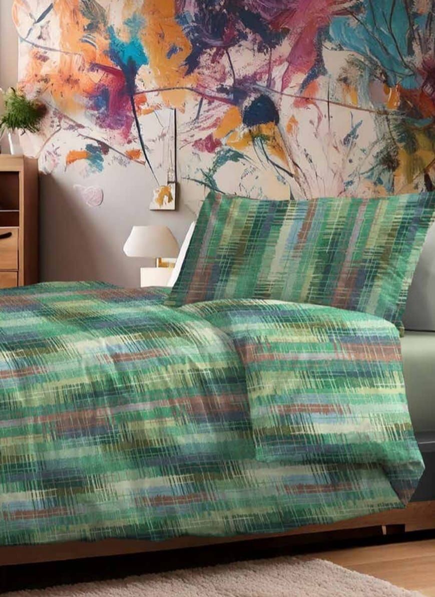 PARURE COPRIPIUMINO A UNA PIAZZA IN COTONE  SUPER STRIPE 155X200