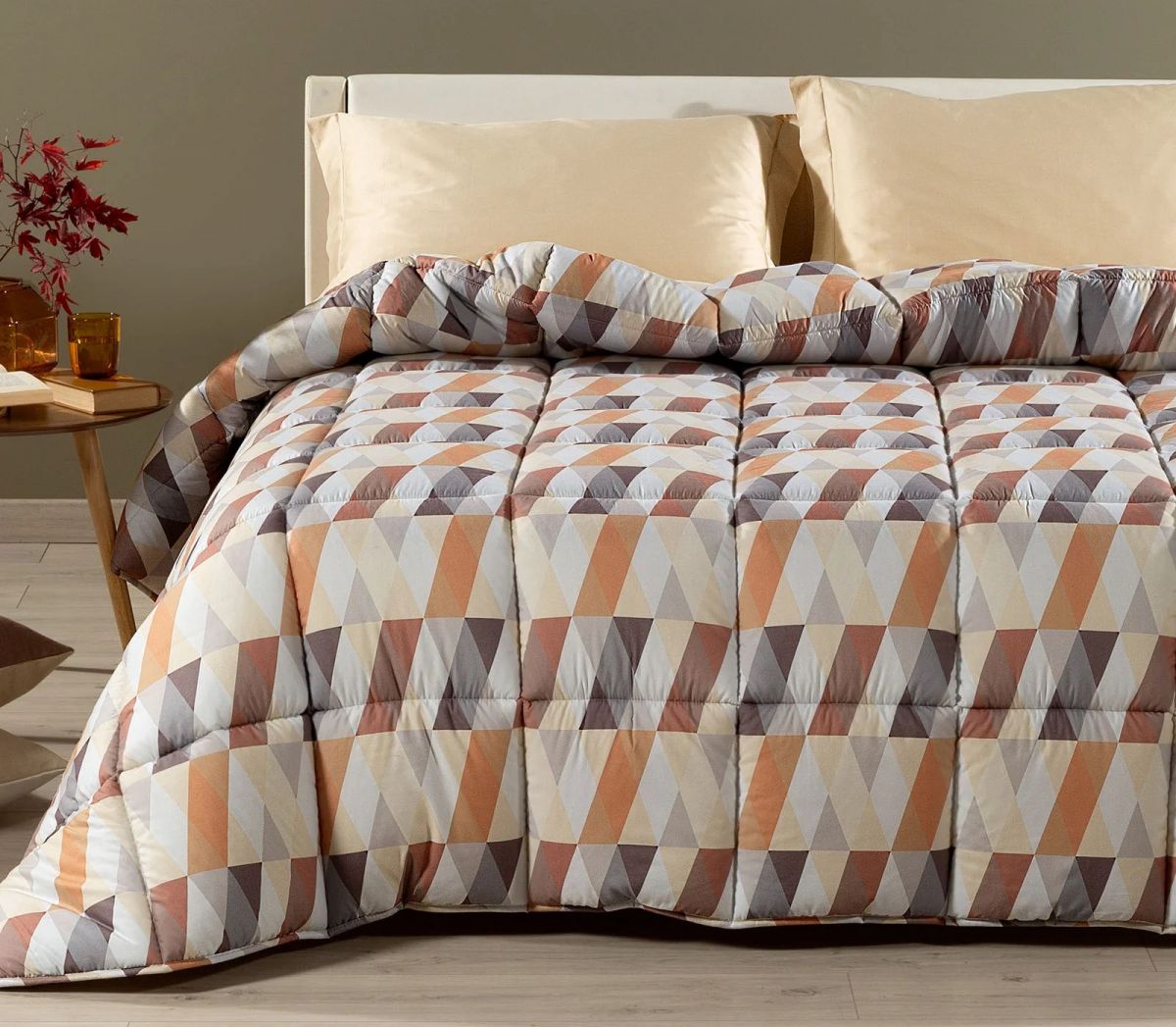 TRAPUNTA CALEFFI IN MORBIDA MICROFIBRA MATRIMONIALE DAMASCO