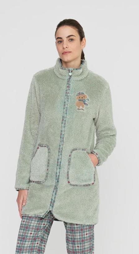 PIGIAMA DONNA SERAFINO IN CALDO COTONE PANTALONE CON POLSINO  FA8782 NOI DI NOTTE