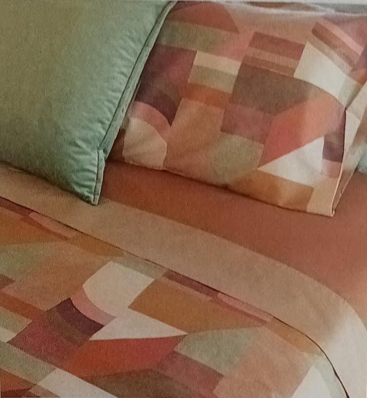 COMPLETO LENZUOLO MATRIMONIALE COTONE DERN BIANCALUNA